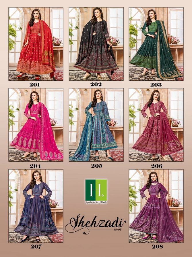 Shehzadi Vol 2 By Hirwa Dupatta With Anarkali Kurtis Catalog
